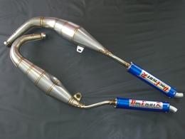 DOG FIGHT RACING製 YAMAHA TZR250RSP('93-'94) ステンレスチャンバー/アルミサイレンサー