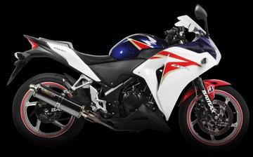 HONDA CBR250R（'11-）用Nojima（ノジマ）製DLCチタンフルエキゾーストマフラー【NT022GTD-CLK】