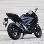 WR'S　YAMAHA YZF-R25('22-)/MT-25('22-)　SS-OVALスリップオンマフラー（焼き色チタン）　SB2270JM