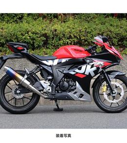 WR'S　GSX-R125/GSX-S125　ラウンドタイプフルエキゾーストマフラー（焼き色チタン） LS3140JM