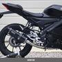 WR'S　YZF-R125/R15/MT-125　SS-OVAL F-BLACK チタンフルエキゾーストマフラー　LF2140JM