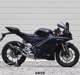 WR'S　YZF-R125/R15/MT-125　SS-OVAL F-BLACK チタンフルエキゾーストマフラー　LF2140JM