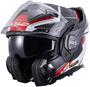 LS2 ADVANT-X F BLACK WHITE RED（アドヴァントエックス エフ ブラックホワイトレッド） JAPAN FIT MODEL システムヘルメット
