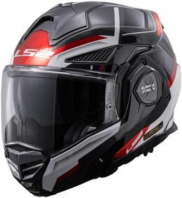 LS2 ADVANT-X F BLACK WHITE RED（アドヴァントエックス エフ ブラックホワイトレッド） JAPAN FIT MODEL システムヘルメット