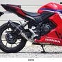 WR'S HONDA CBR400R('24-) SS-OVALショート スリップオンマフラー（F-BLACKチタン） SF1470JM