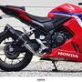 WR'S HONDA CBR400R('24-) SS-OVALロング スリップオンマフラー（F-BLACKチタン） VF1470JM