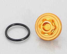 KITACO GROM スーパーカブ110等 マグオイルフィルターカバー ホンダタイプ1／ゴールド 390-1003070