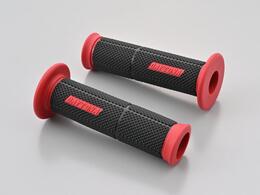 DAYTONA GRIPPY GRIP GG-DUAL-BASE2（全長123mm / Φ22.2ハンドル用）ブラック/レッド 61802