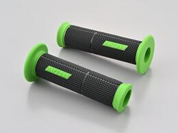 DAYTONA GRIPPY GRIP GG-DUAL-BASE2（全長123mm / Φ22.2ハンドル用）ブラック/グリーン 61814